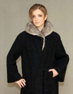SCHIAPARELLI (Collector Piece) persian Lamb & Mink Fur Coat, VINTAGE 