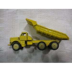  Yellow Road Construction Dump Truck Matchbox Car Die Cast 