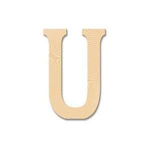  Wood Letters 6 3/4 Typeset Font Letter U