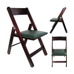  Poker Chair Natural Wood Folding Chair Padded and 