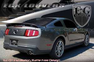 2005 2012 FORD MUSTANG BLK ABS REAR WINDOW LOUVERS E&G  