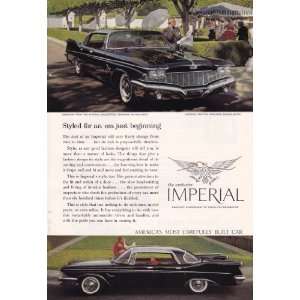 1960 Ad Chrysler Imeperial Crown Four Door Southhampton Black Original 