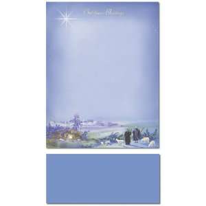 100 Wonderous Lights Christmas Letterhead Sheets and 100 Cobalt Blue 