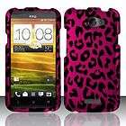 For AT&T HTC ONE X Rubberized HARD Case Snap On Phone Cover Hot Pink 