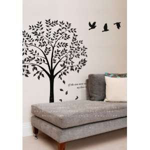 Removerble Wall Décor Stickers  Bodhi Tree (Grey)70cmx140cm  