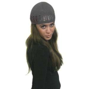  Grey Womens Kufi Crochet Knit Hat