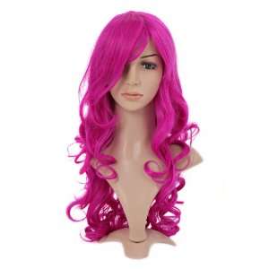  6sense Charm Long Wavy Fuchsia Hair Synthetic Wig Beauty