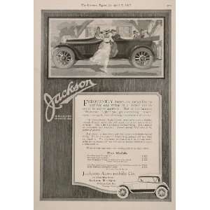  1917 Ad Jackson Wolverine Eight Vintage Antique Car MI 
