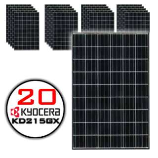 20x 215W Kyocera Solar Panels KD215GX LPU Photovoltaic  