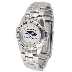  Wolf Pack Suntime Ladies Sports Watch w/ Steel Band   NCAA College 