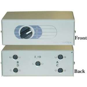  MiniDin8 Female, ABCD 4 Way Switch Box Electronics