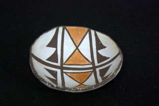 Acoma NM Original Native American Oval Handpainted Bowl  
