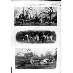  1900 Meynell Hunting Brailsford Hall Sudbury Horses 
