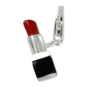 SilberDream Charm lipstick witth enamel, 925 Sterling Silver Charms 