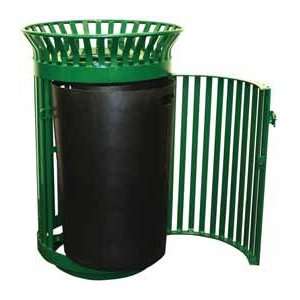 Witt Industries Gated receptacle with metal flat top and plastic liner 