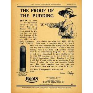  1918 Ad Poppy Bulldog Torch Bulb Boots Chemist Equipment 
