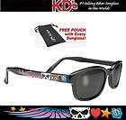 KDS KDS SUNGLASSES TATOO TAT WINGED SKULL RIMS FRAME SMOKE LENS BIKER 