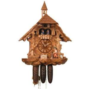 Adolf Herr Cuckoo Clock 8 day with music The Busy Woodchopper 15 1/2 x 