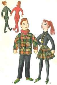 Vintage 21 GOING STEADY TEEN Doll Pattern 2449  