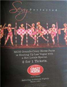 Crazy Horse Paris @ MGM Grand Casino Las Vegas Promo Ad  