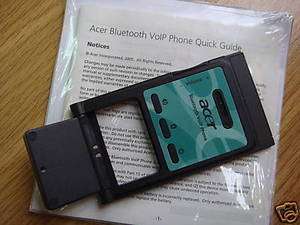 Acer Bluetooth PCMCIA Cardbus VT25010 Skype MSN Phone  