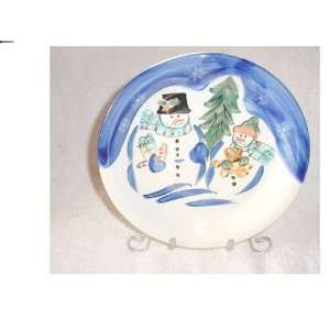  Porcelain Winterland Christmas Plate & Easel by Tabletops 