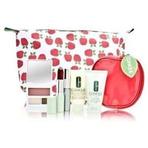  Clinique Red Apple Gift Set, 2 Bags, 5 Cosmetic Items 