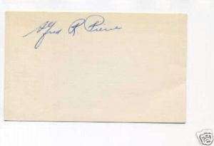 Alfred R. Pierce Mayor of Camden New Jersey Signed Autograph  