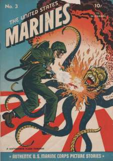 UNITED STATES MARINES #3 TOJO FLAME THROWER COVER 1944 GOOD CONDITION 