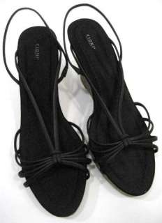 Fioni Womens Black Platforms Cork Wedges High Heels Shoes Size 9 1/2 