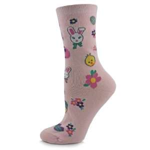  Pink Winking Bunny Easter Socks Baby