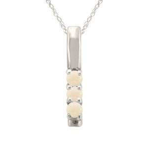  10k Gold Opal 3 stone Necklace Jewelry