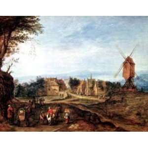   Landscape in Flanders by Pieter (Elder) Brueghel 11x8