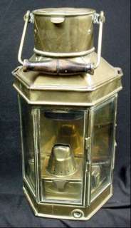 Stunning Antique 1914 Bulpitt Ships Brass Oil Lamp Lantern Nautical 