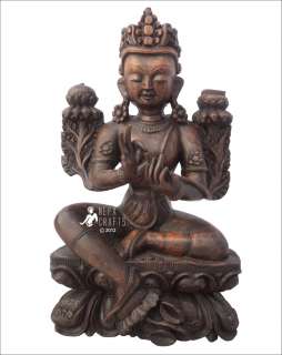 Handcrafted Tara Wooden Statue Newar Arts WTR 02  