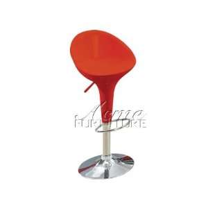   Adjustable Air Lift Stool with Footstep, Red, 36 Inch