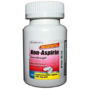  Acetaminophen Caplets, 500mg, 100/bt, NBE Tylenol Extra 