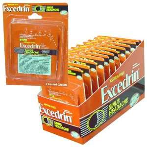 Excedrin Sinus Individual Dose Packets (Pack of 12 x 2 Coated Caplets)