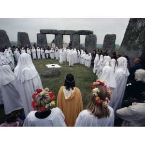 Druids at Stonehenge, Wiltshire, England, United Kingdom Photographic 