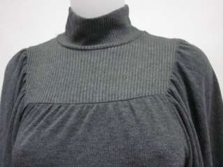 DESIGNER Gray Knit Butterfly Sleeve Tunic Sweater Sz M  