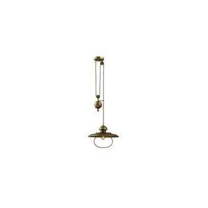 Farmhouse Pendant in Antique Brass with N/A by Landmark Lighting 65051 