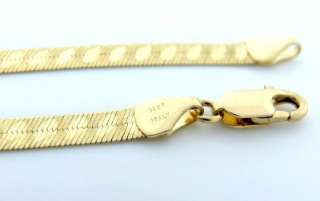   yellow gold herringbone reversible necklace chain 9 3g 4 5mm 18 29625