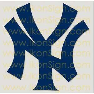   New York Yankees 6 BLUE Vinyl Decal Sticker by IKON SIGN Automotive
