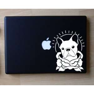   Bulldog Traditional Tattoo Apple Macbook Laptop Decal 