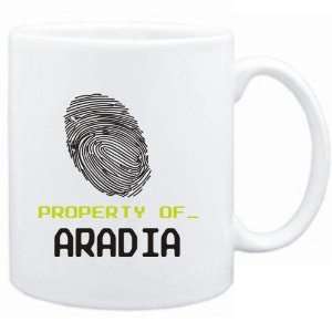  Mug White  Property of _ Aradia   Fingerprint  Female 