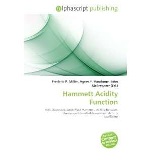  Hammett Acidity Function (9786132843524) Books