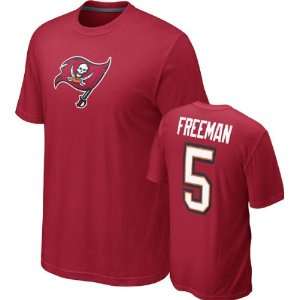 Josh Freeman #5 Red Nike Tampa Bay Buccaneers Name & Number T Shirt