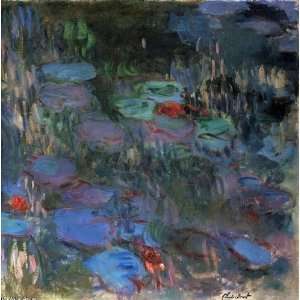   inches   Water Lilies, Reflections of Weeping Willo
