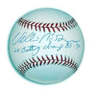 Willie McGee Signed Major League Baseball   2x Batting Champ 85 90