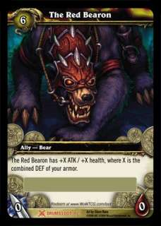 THE RED BEARON   World of Warcraft *WoW* LOOT CARD  